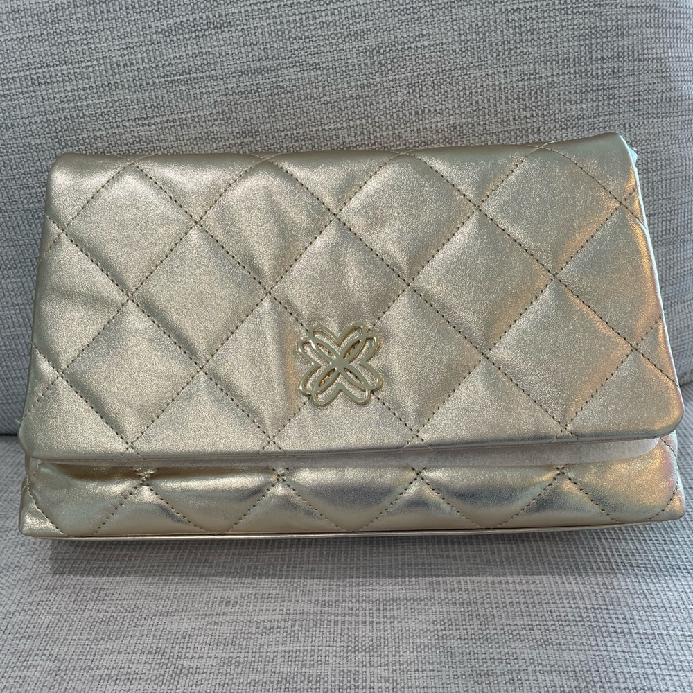 Lilly Pulitzer Matea Quilted Leather Clutch NWT